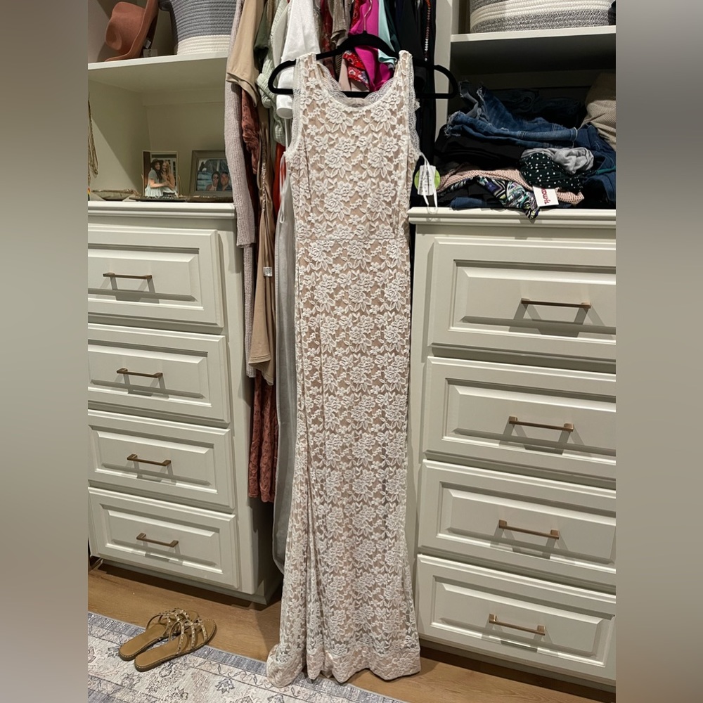 White Lace Maxi Dress